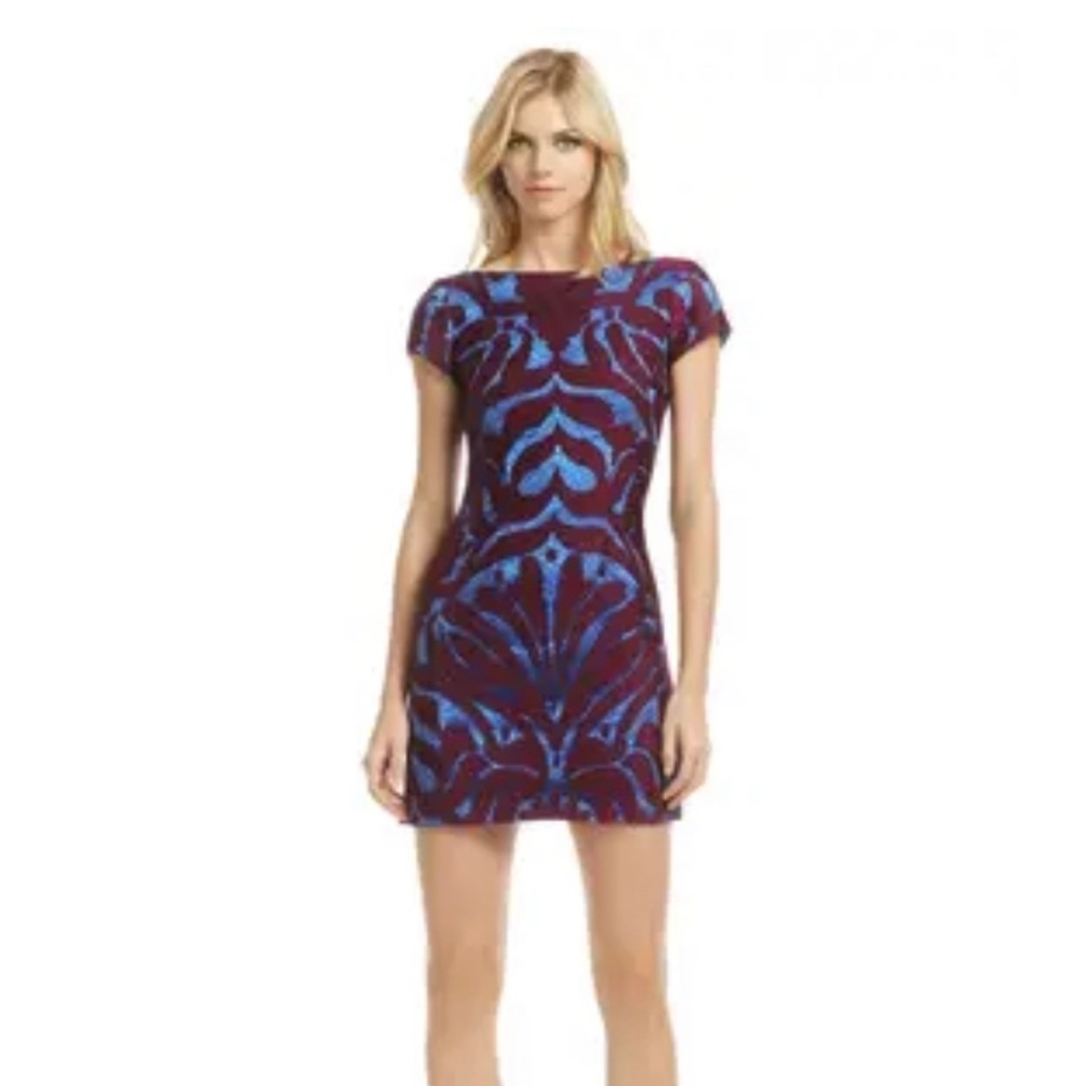 NANETTE LEPORE | Knit Lace Overlay Dress Sz XS